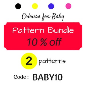 CODE for Bundle of 2 pdf Patterns 10% OFF with CODE BABY10 : choose any shop pattern