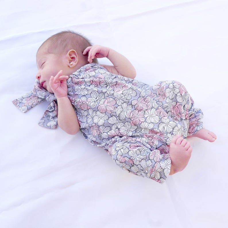 Harem romper PDF pattern for baby and girl with VIDEO Etsy