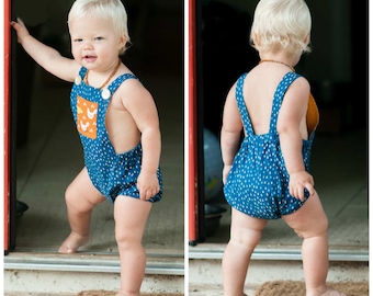 Little Baby Romper Pattern PDF Unisex, sizes 0 3 6 9 12 18 24 36 m : Baby Toddler Pattern, easy Sewing Pattern with VIDEO Instructions