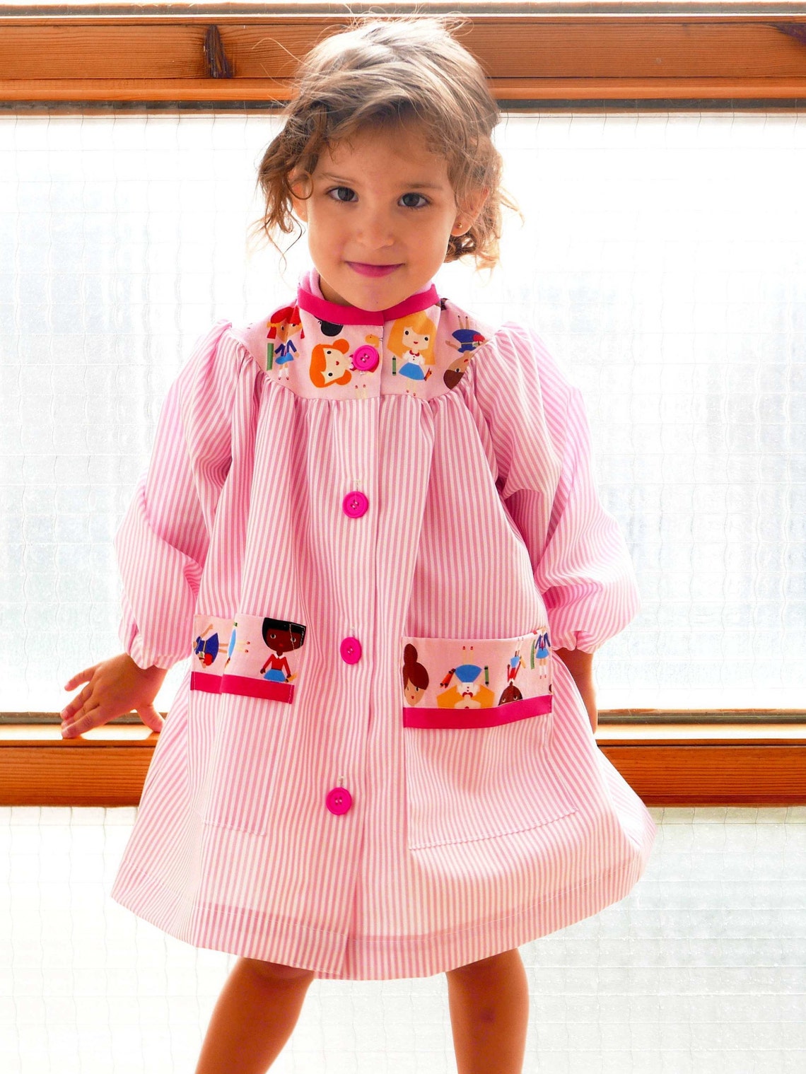Vintage School Smock Apron for Baby Toddler Back to School Etsy