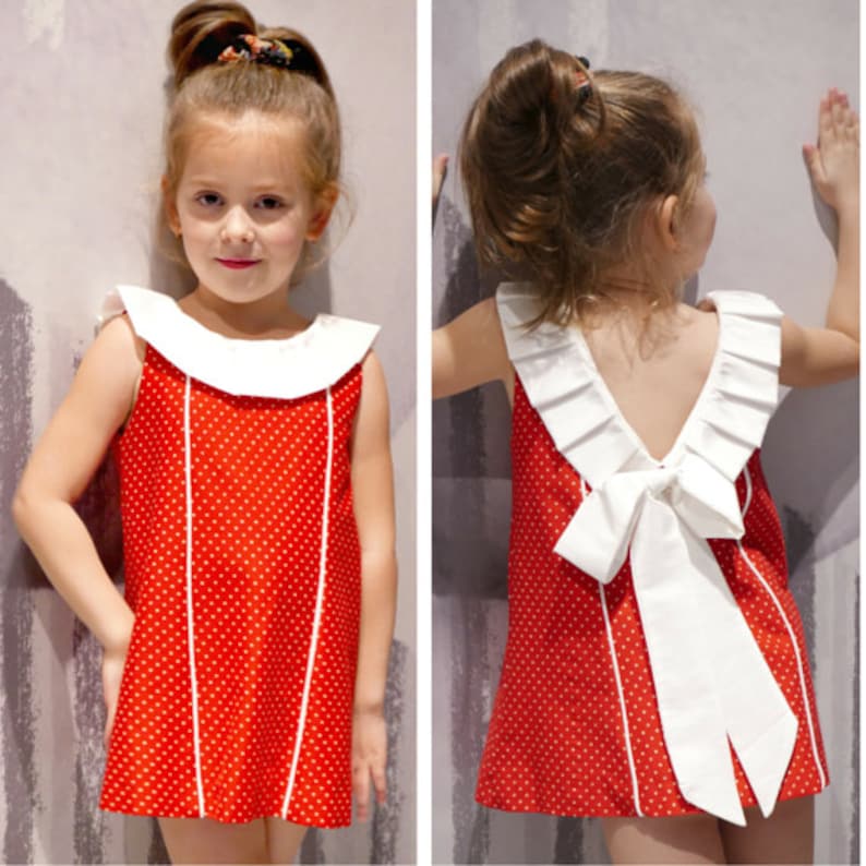 Bow Dress Pattern PDF for Girls Toddler Dress Pattern Cute Etsy UK