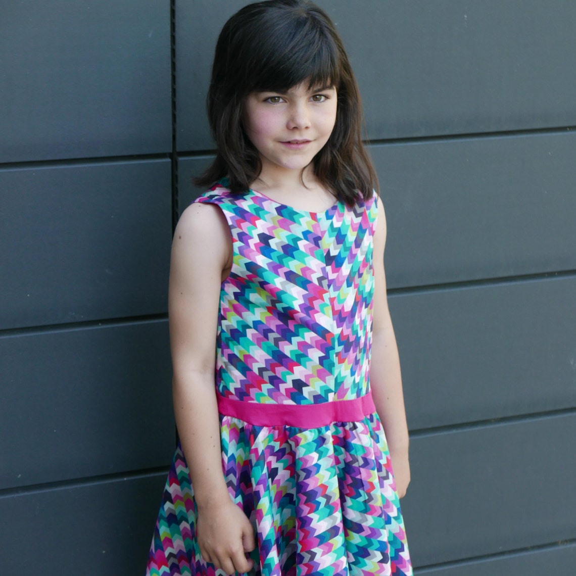 Full circle skirt dress Pattern PDF Girl Sizes 2 8 years | Etsy