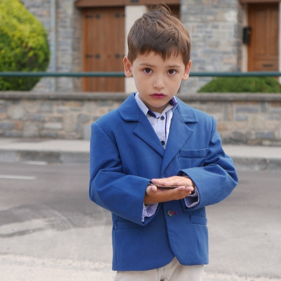 Chaqueta americana para niño : Patrón costura en tallas de 2 , 3, 4, 5, 6 y  7 años , patrón para hacer chaqueta blazer para niño SMART -  México