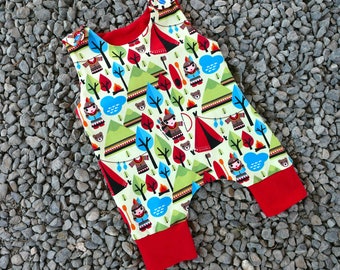 Baby Harem romper PDF sewing pattern  pm - 6 years , unisex romper pattern , baby harem pants pattern , instant download, mod. LITTLE SIOUX