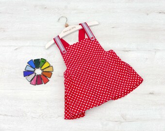 Skirt dress PDF Pattern for babies - girls , with 2 versions included - PDF Pattern, sizes 6m up to 6 years ,Step by step tutorial and Video