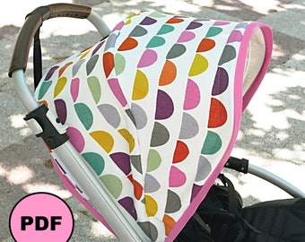 Bugaboo Bee sun canopy 3 & 5 PDF Pattern  || Bugaboo sun protection || DIY Bugaboo canopy || Breezy sun canopy DIY