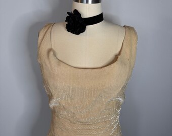 Vestido de bebé con efecto de lúrex color champán de Las Vegas Vintage - VENTA FINAL