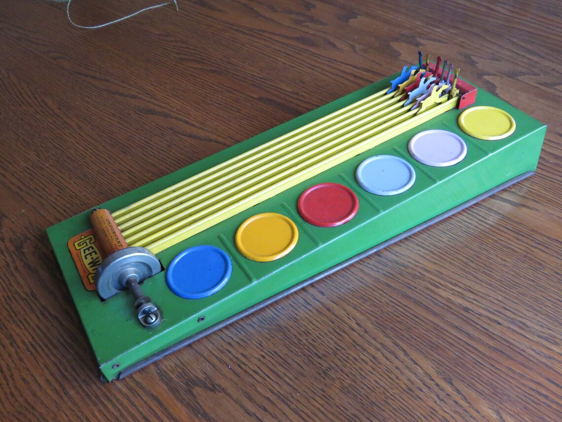 Gee Wiz toy horse racing betting game by Wolverine 1923 Etsy