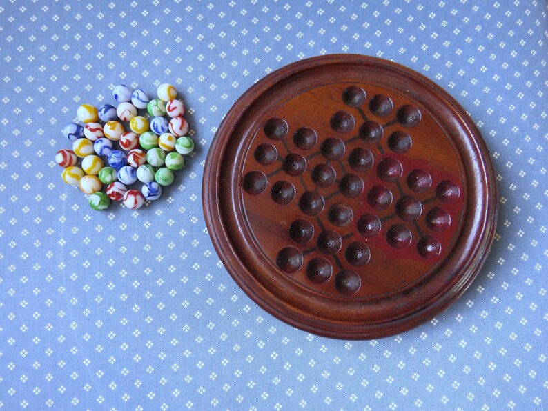 Victorian Marble Game Board, Hand Painted, With Colorful Midcentury