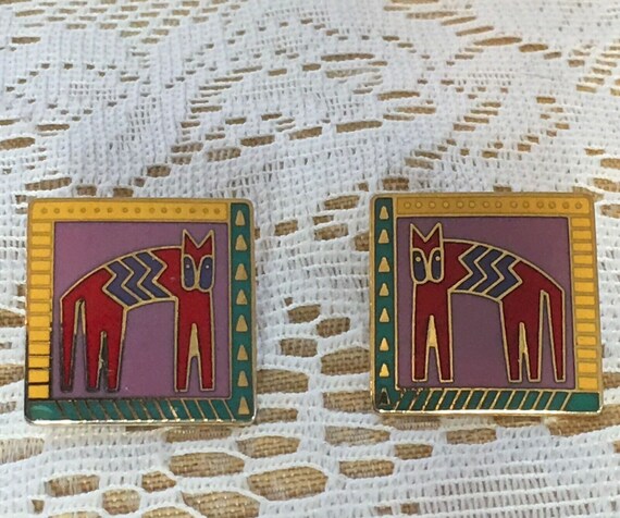 Laurel Burch 22k plated Egyptian "Hiergylphic Cat… - image 3