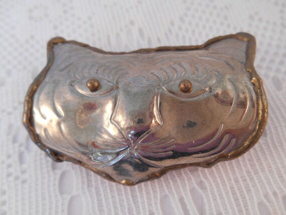 Handmade silver CAT pendant slide scarf holder. V… - image 4