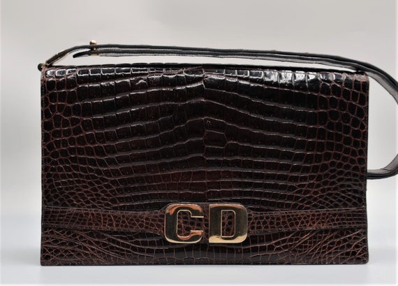 Dior Croc Leather Bag