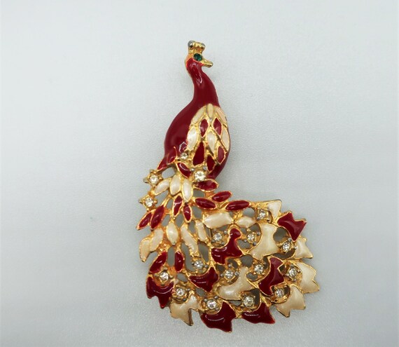 Vintage Peacock Brooch