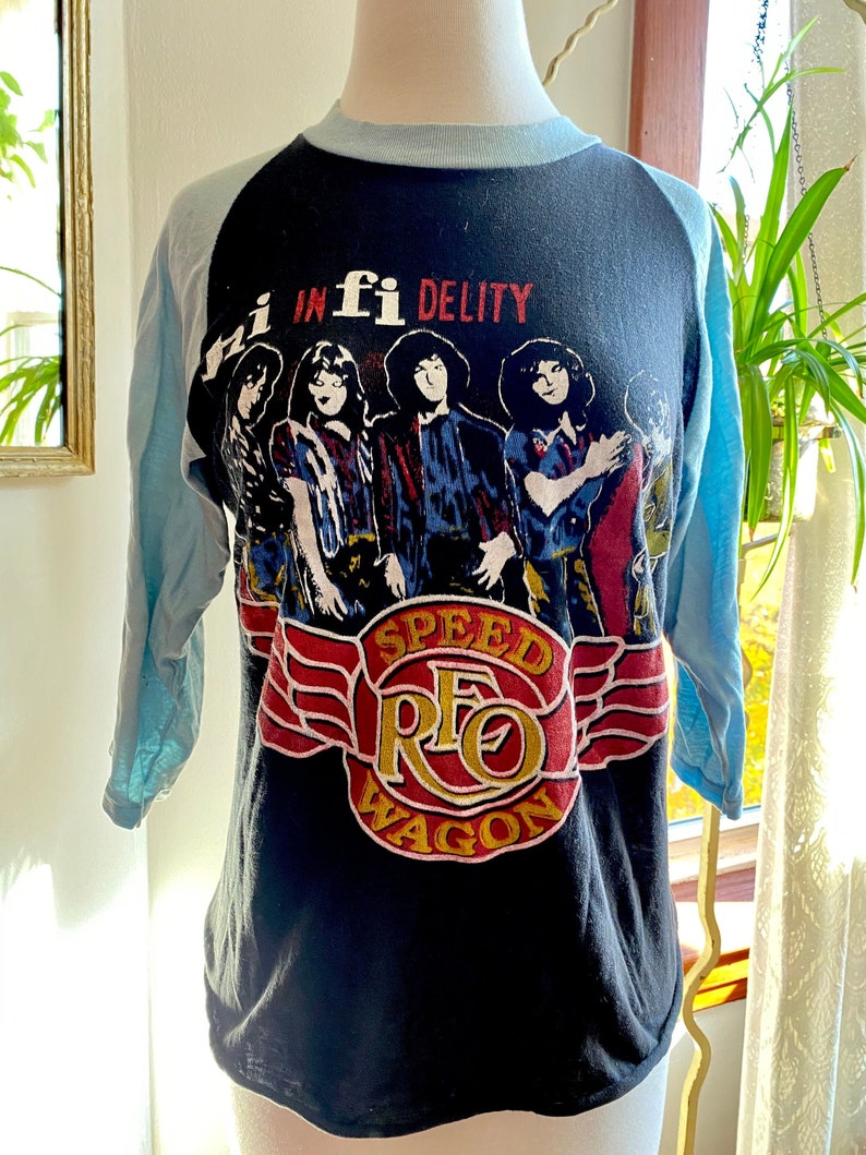 Vintage REO Speedwagon Tour TShirt 3/4 Sleeve Band Tee Etsy