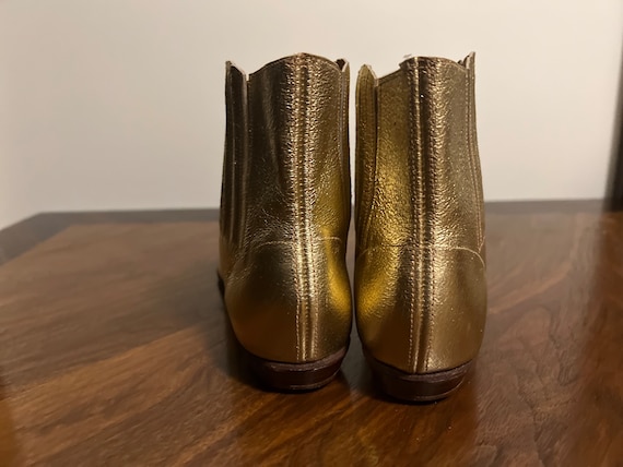 Gold Ankle Beatle Boots. Original 1960s. Amazing … - image 4