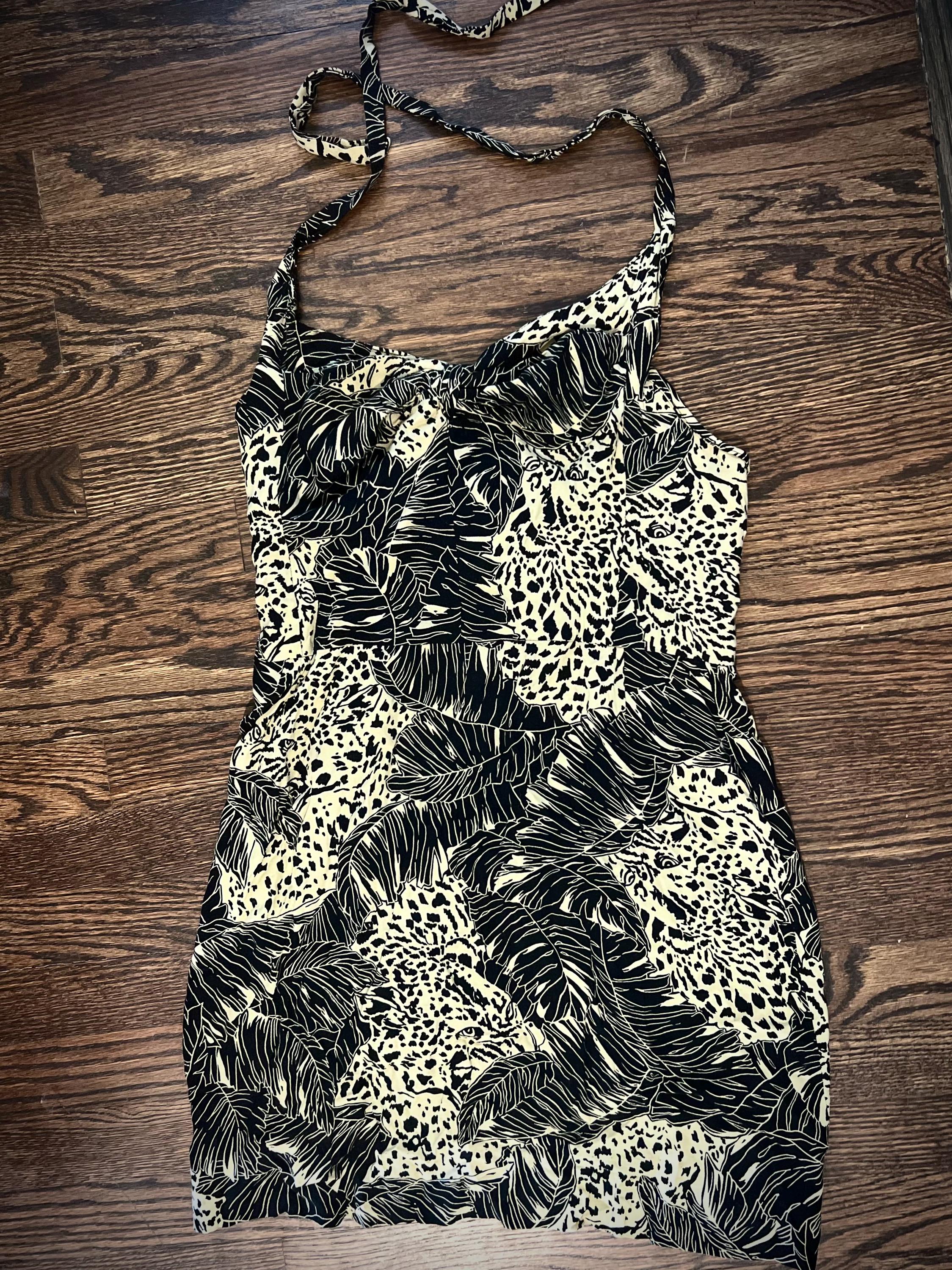 Poshmark Self Portrait Metallic Leopard Mini Dress Vintage Cheetah