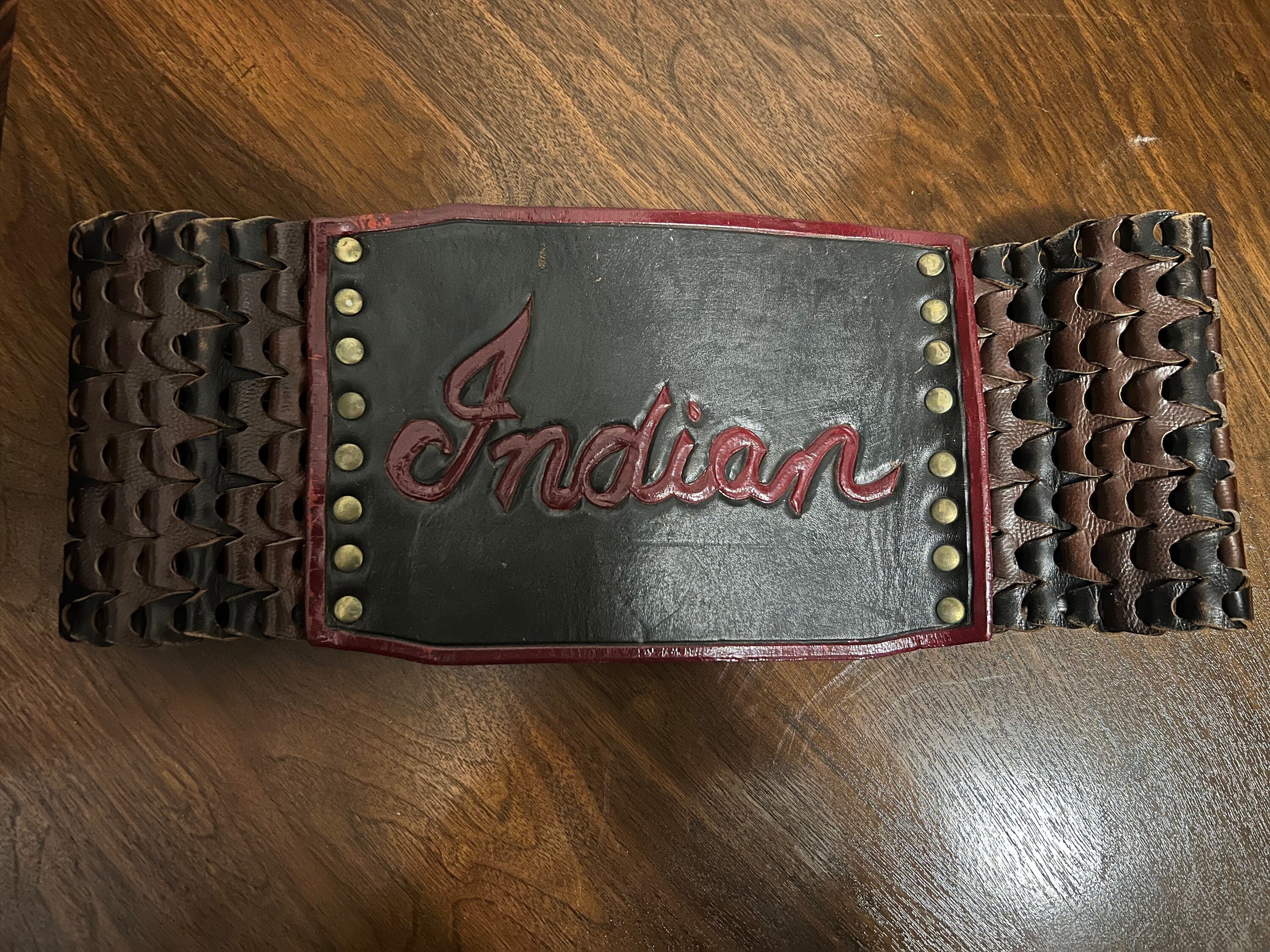 Vintage Indian Motorcycle Kidney Belt. Perfect Biker Belt