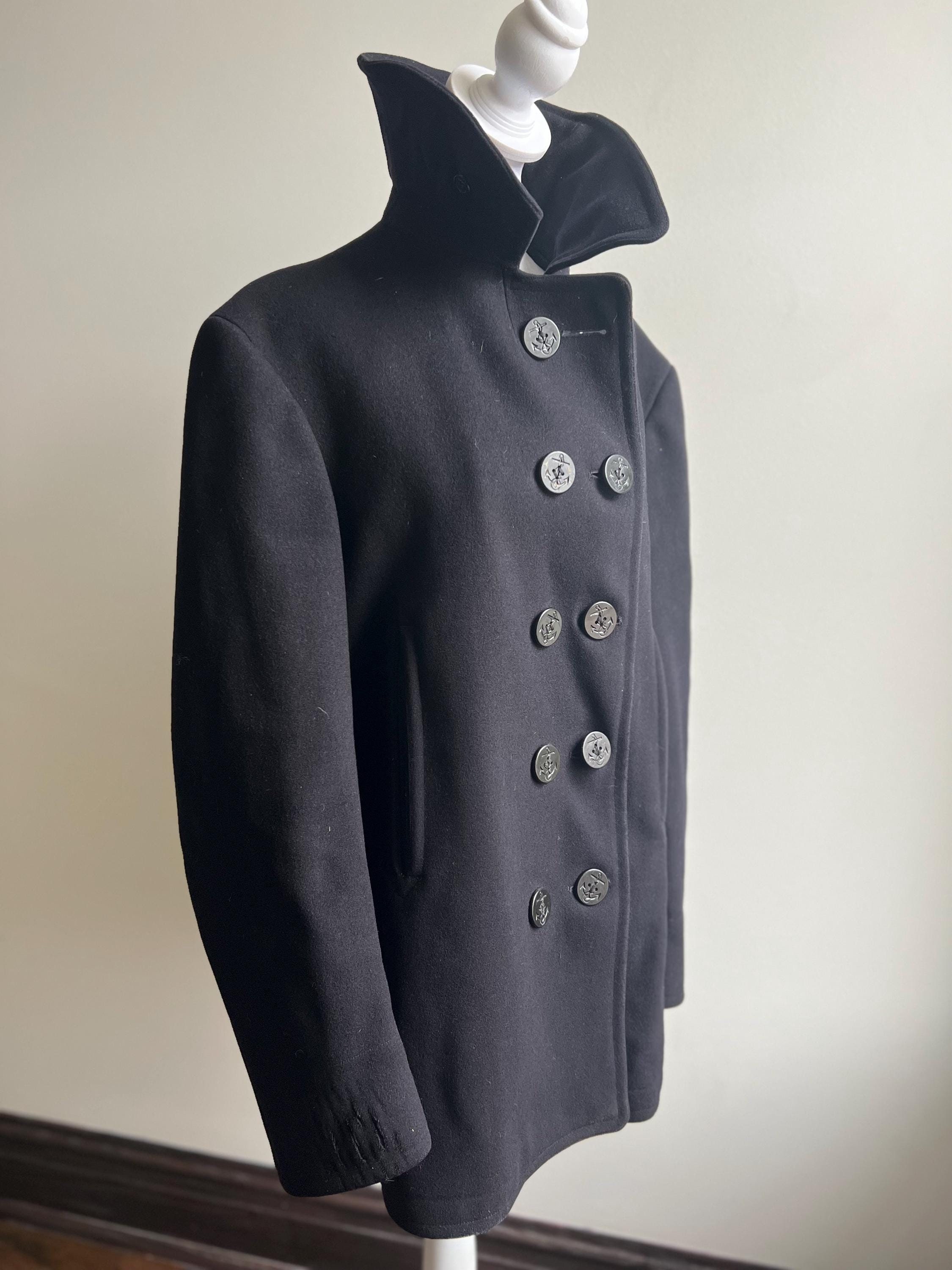 【未使用】サイズ52 新型 1940s U.S. NAVY PEA COAT Vintage 60s US Navy Wool Pea Coat Men 40R Military Issue USN
