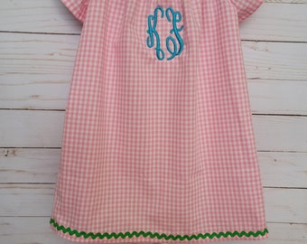 Monogrammed Peasant Dress for Baby/Toddler/Girl, Valentine's Dress, Spring Dress, Easter Dress, Summer Dress
