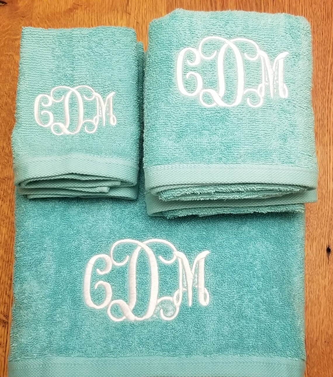 Personalized Towel/Washcloth Set with Embroidered Initial and Etsy