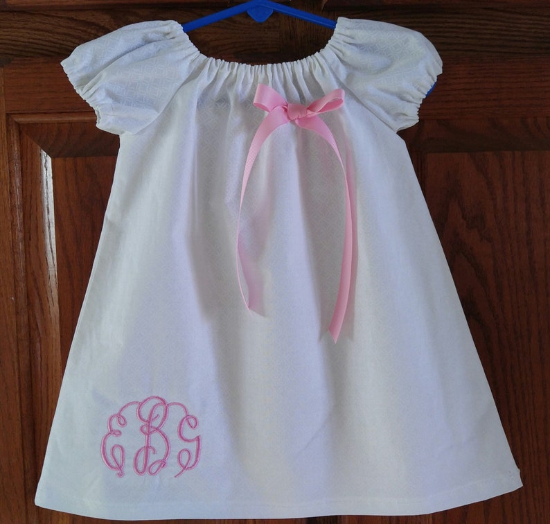 Monogrammed/Embroidered Peasant Dress for Baby/Toddler/Girl Etsy