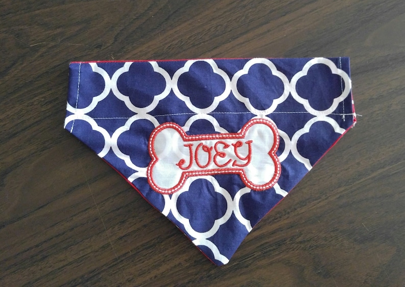 Dog Collar Bandanas Embroidered Dog Bandanas Personalized Etsy