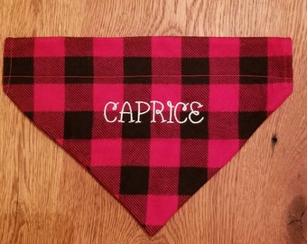 Dog Collar Bandanas, Embroidered Dog Bandanas, Personalized Dog Bandanas