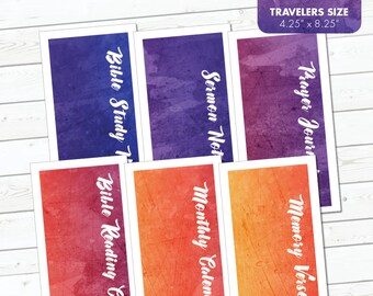Bible Study Planner Set - Travelers - Warm Watercolors