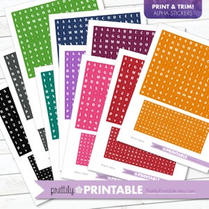 Printable Alpha Sticker - Brittanic - Bibel Journaling/Scrapbooking