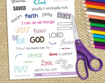 Bijbel Journaling Stickers afdrukbare