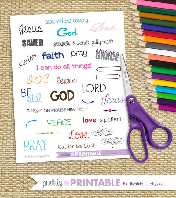 bible journaling stickers printable etsy