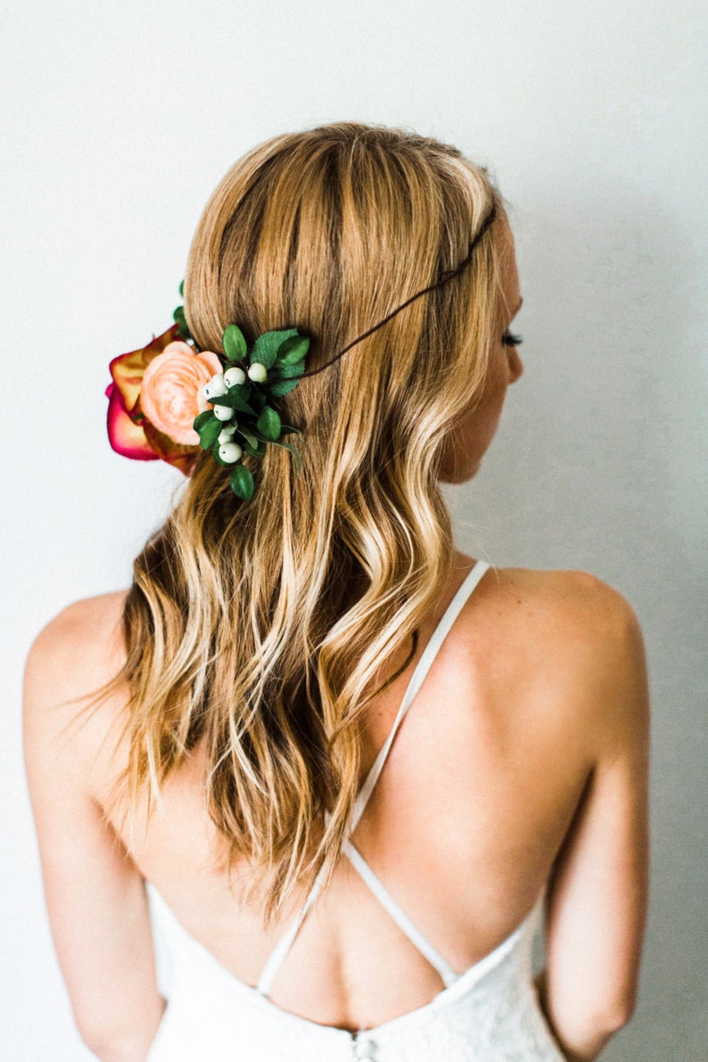 Rose Flower Crown Romantic Berries