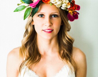 Lush Tropical Flower Crown