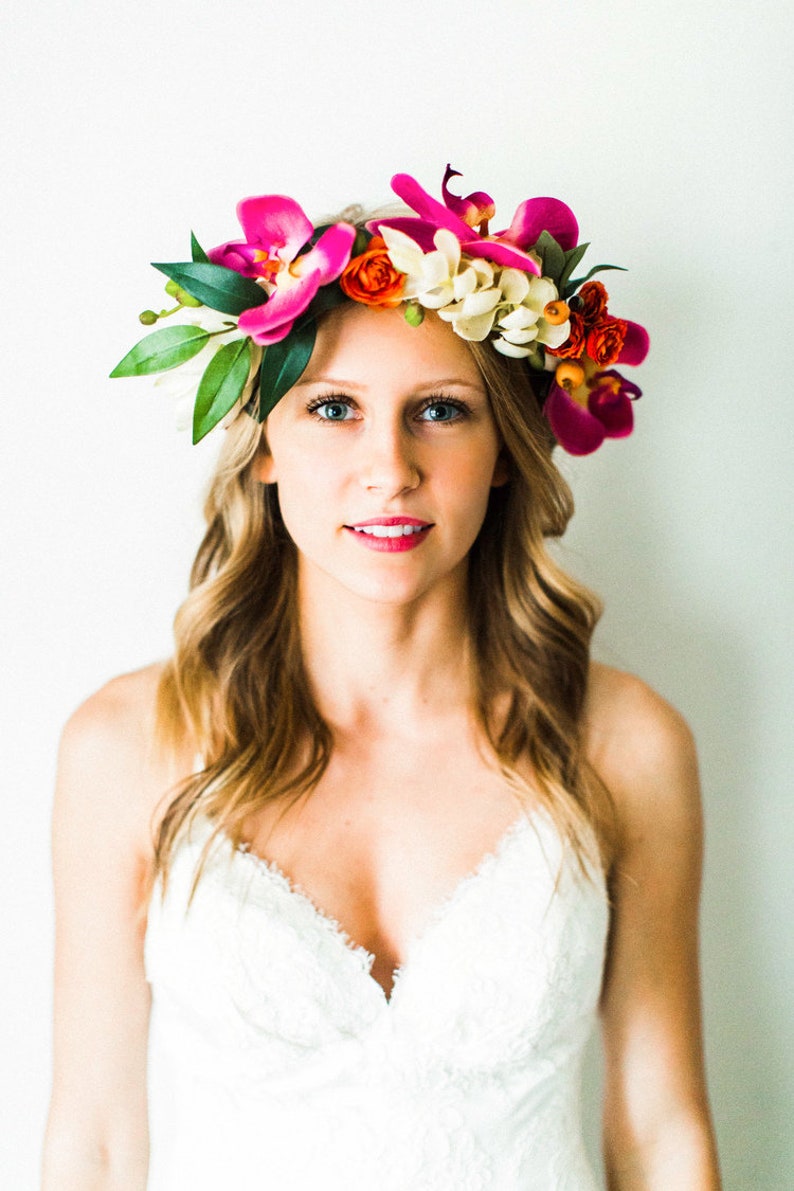 Lush Tropical Flower Crown image 1