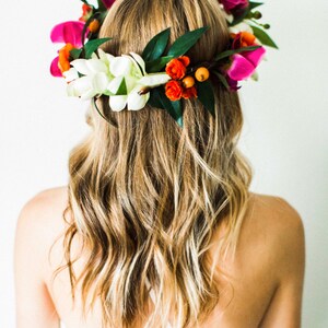 Lush Tropical Flower Crown image 3