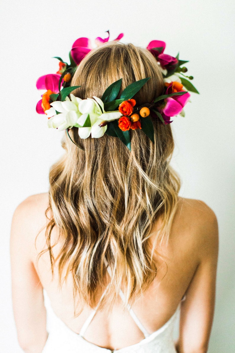 Lush Tropical Flower Crown image 3