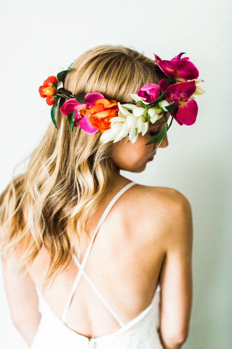 Lush Tropical Flower Crown image 4