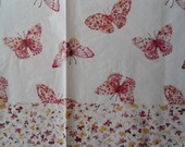 2 Decoupage Dinner Napkins Pink Floral Butterflies Guest Towel Paper Napkins