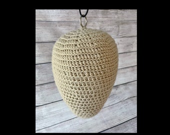 Hornet and wasp nest decoy. Scare away hornets and wasps and bees. Fake hornet nest. Crochet wasp nest. Crochet hornet nest. Crochet hornets