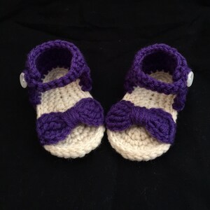 Crochet baby sandals bow, baby flip flops, baby sandals with bow, kids sandals image 5