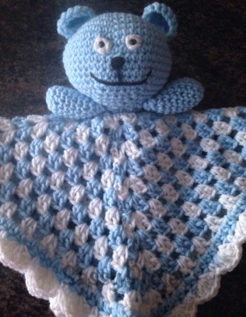 Baby Blanket Safety Blanket Lovey Snuggly Cuddly Bear Etsy