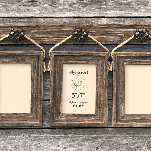 MULTI 3 Opening 8x10 Distressed Rustic Collage Picture Frame Etsy