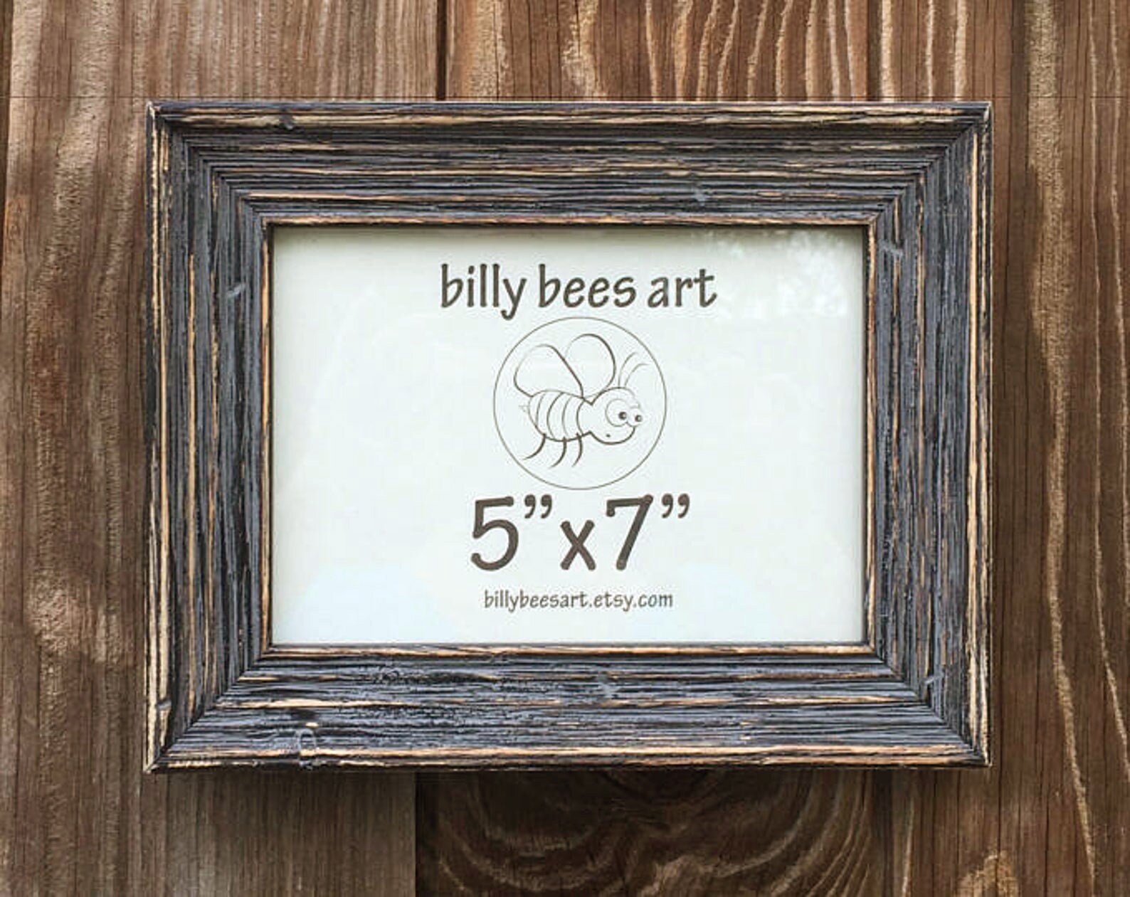 Solid 1 3/8 Wood Picture Frames 5x7 Dark Blue Etsy