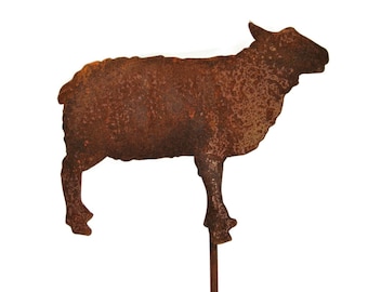 Sheep Metal Garden Stake 21 Inches Tall