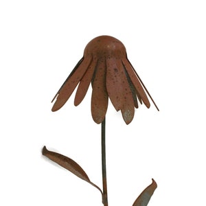 Metal Coneflower Stake 30 Inches Tall Rustic Rudbeckia image 3