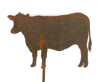 Metal Cow Stake, Cow Yard Sign, Dairy yard sign, Dairy decor, Dairy Cow Decor, garden marker, cattle yard sign, cow stake