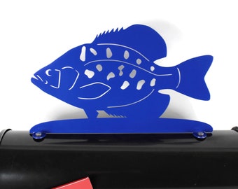 Crappie Fish Metal Mailbox Topper 8.5 Inches Tall - Does Not Include a Mailbox