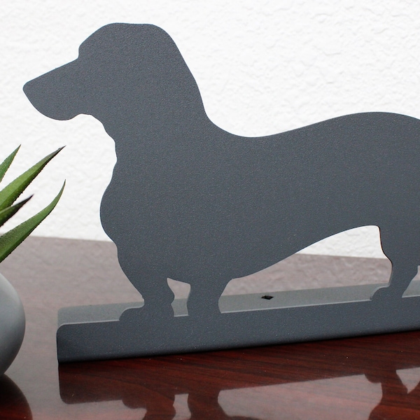 Wiener Dog Dachshund Tabletop Metal Home Decor 10.75 Inches Wide