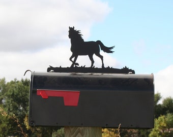 Running Horse Metal Mailbox Topper 8.5 Inches Tall - Does Not Include a Mailbox