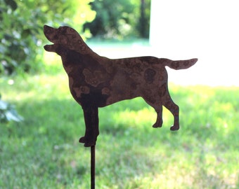 Labrador Dog Metal Stake 21 Inches Tall